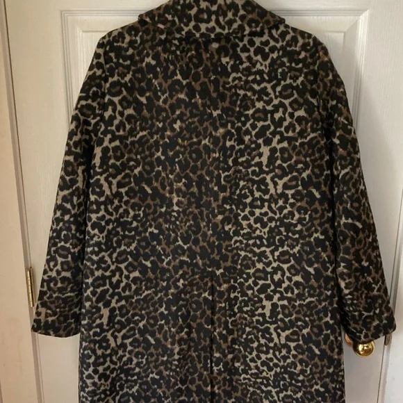 Max Studio Leopard Print Pea Coat - Picture 8 of 10